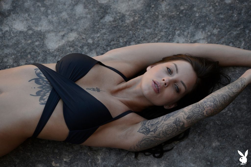 Inked Beauty Lena Klahr Shows Her Amazing Nude Body in Playboy video screenshot 38