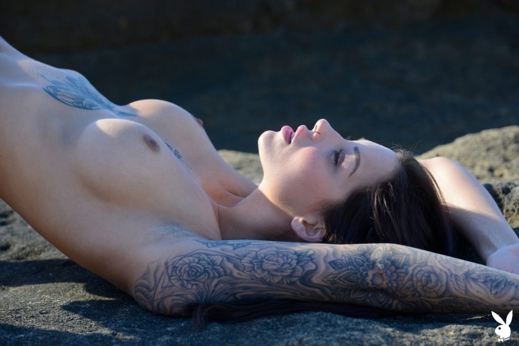 Inked Beauty Lena Klahr Shows Her Amazing Nude Body in Playboy video screenshot 92