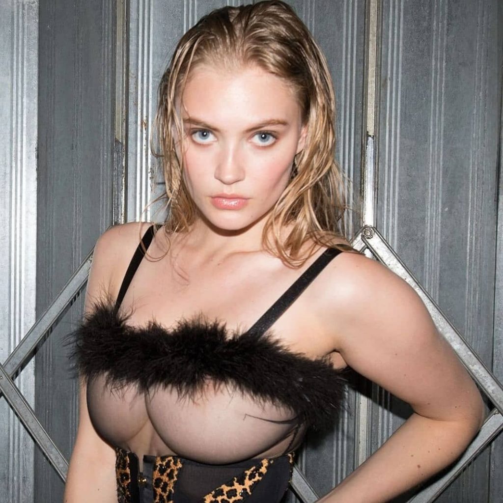 see through photos nude model lingerie Instagram fashion Eline Lykke celebrity boobs 