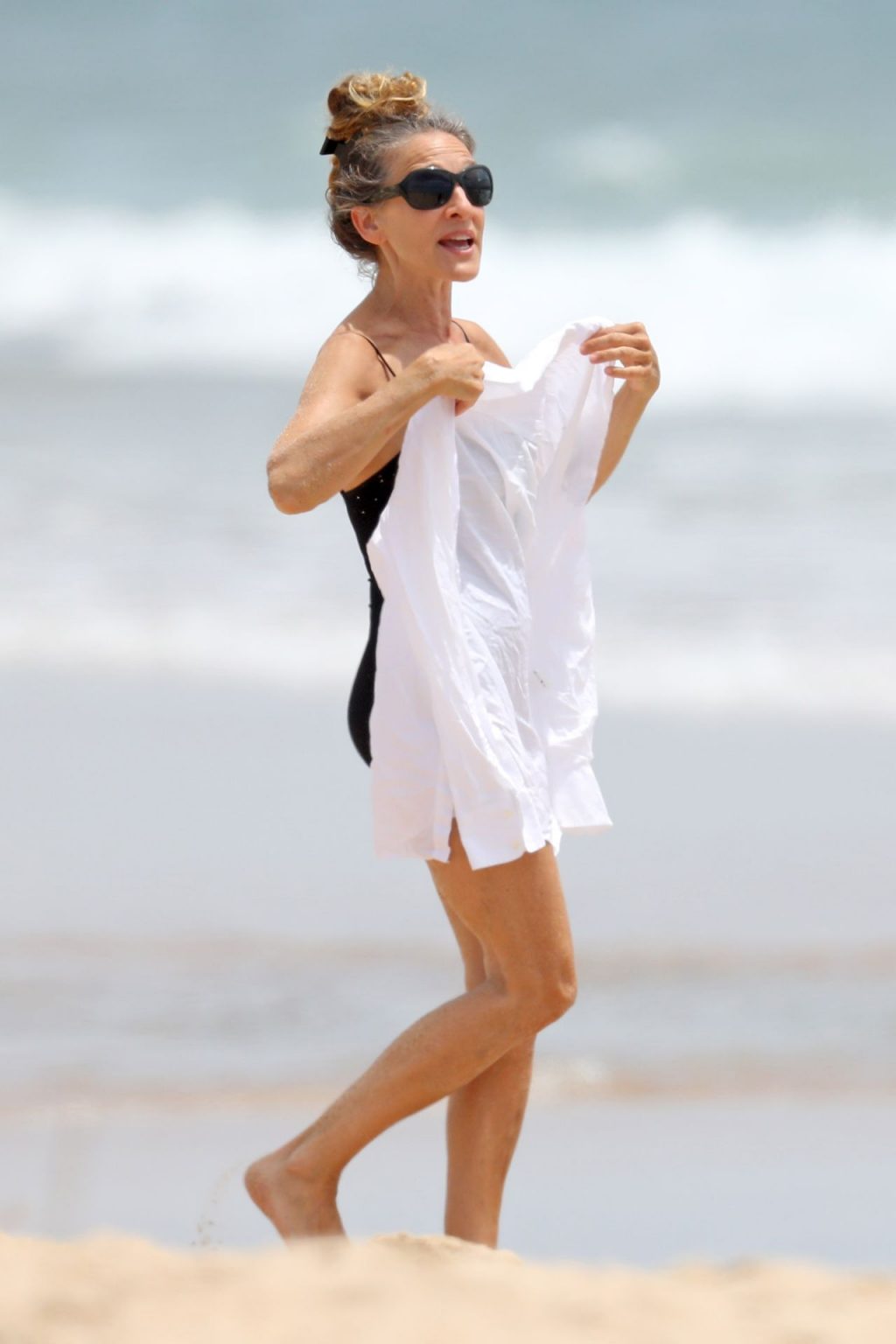 Sarah Jessica Parker photos Matthew Broderick Instagram husband celebrity beach bathing suit actress 