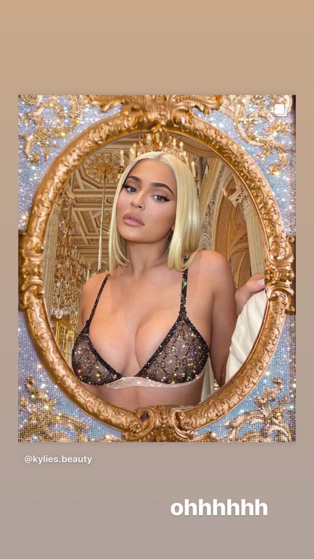 sexy photos Kylie Jenner Instagram fake celebrity bra boobs 