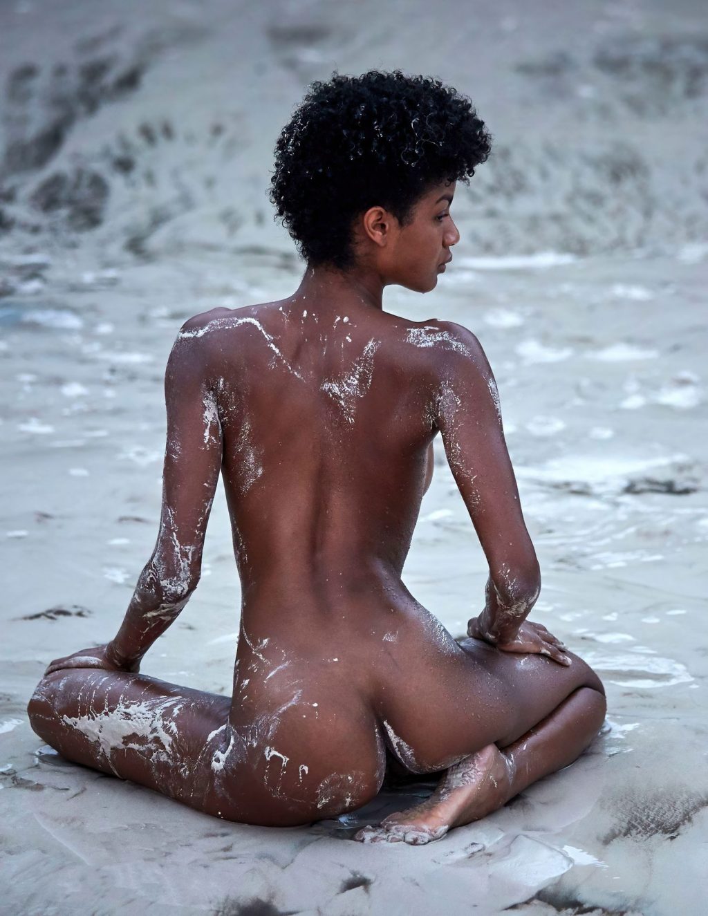 photos nude naked Instagram Ebonee Davis David Bellemere celebrity beach 