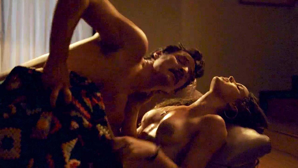 Adria Arjona nude sex scene. 