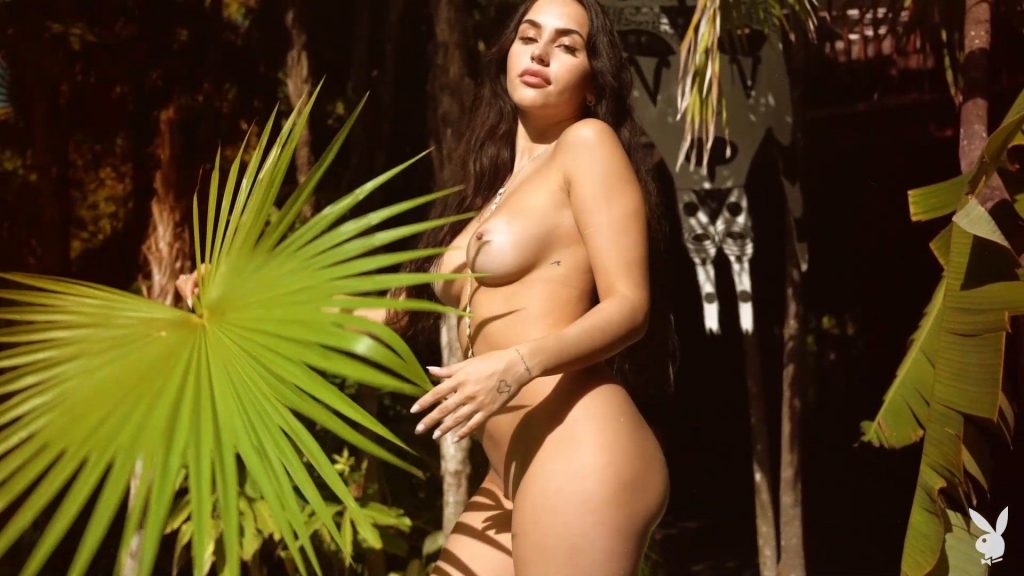 Flawless Brunette Seductress Claudia Tihan Posing Naked in a Pool video screenshot 38