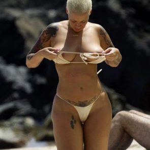 Amber Rose Naked Nude Topless Sexy 19