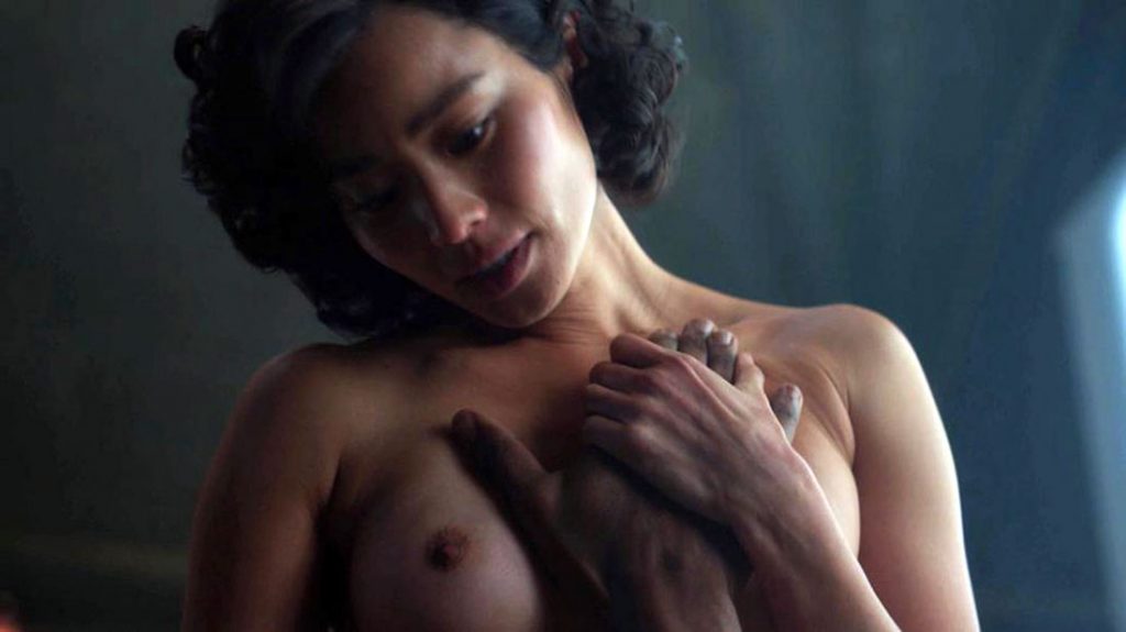 Jamie Chung nude tits in movie scene