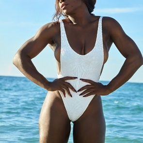 Serena Williams white suit