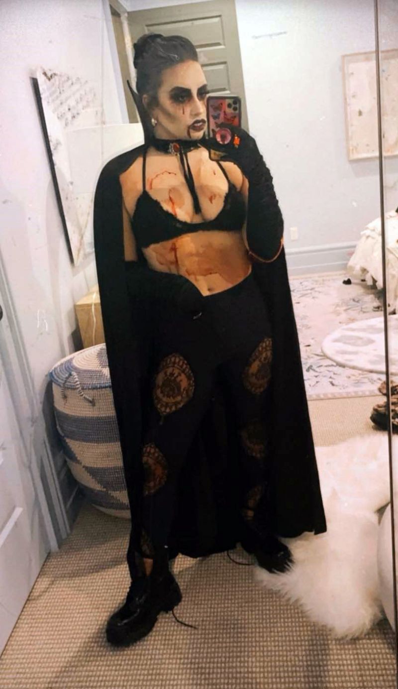 tits sexy photos halloween Demi Lovato cleavage bra boobs 