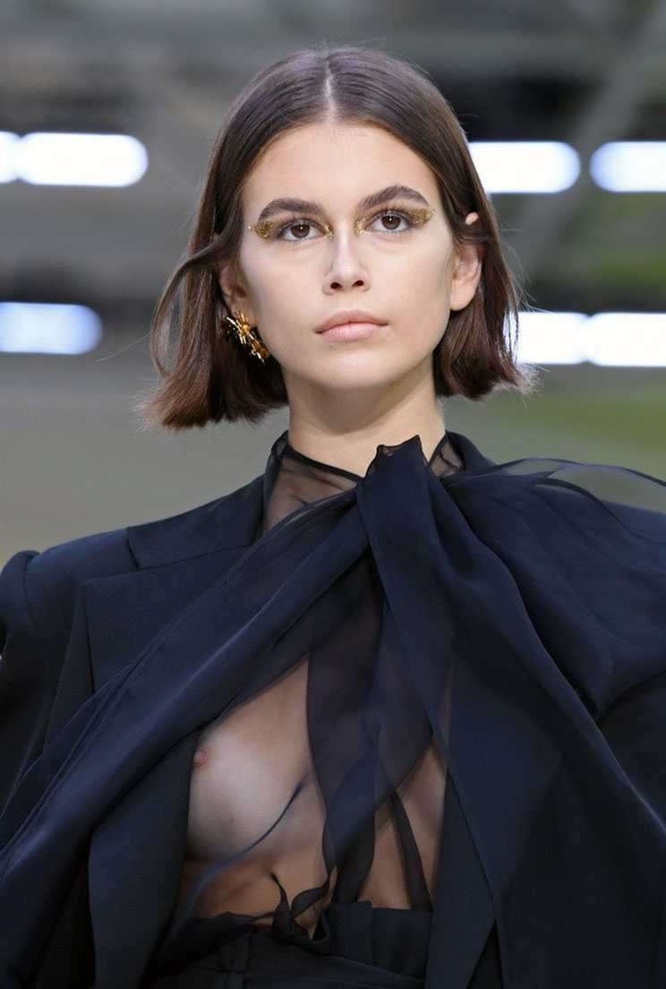Kaia Gerber nude leaked sexy hot topless nipples15