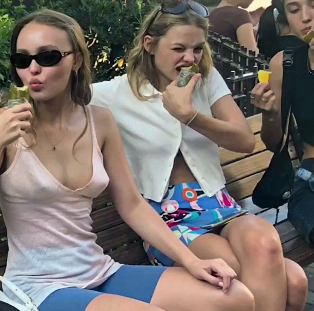 Lily Rose Depp nude topless sexy hot naked cleavage12