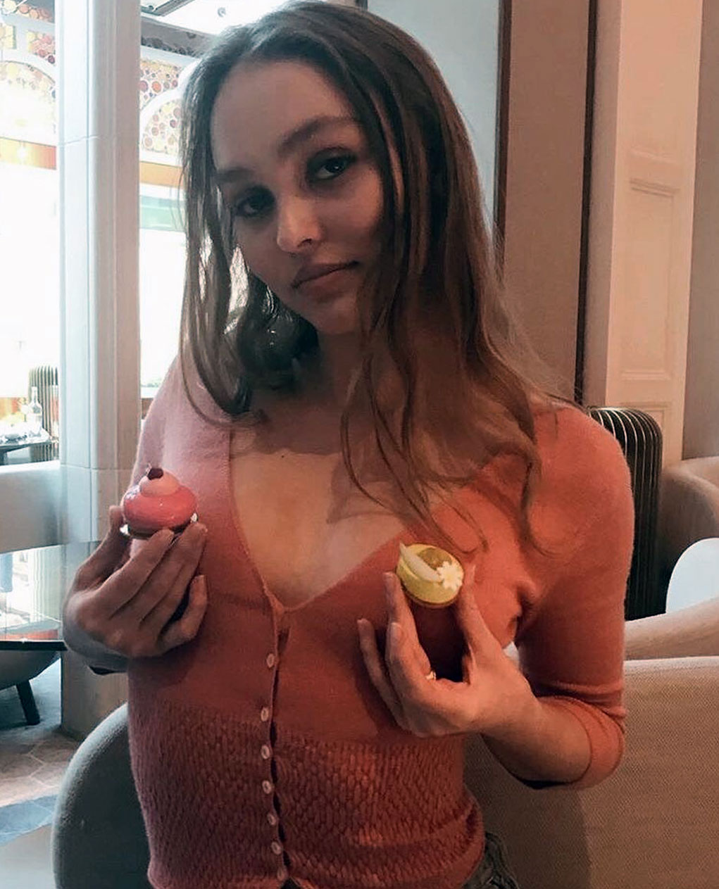 Lily Rose Depp nude topless sexy hot naked cleavage8