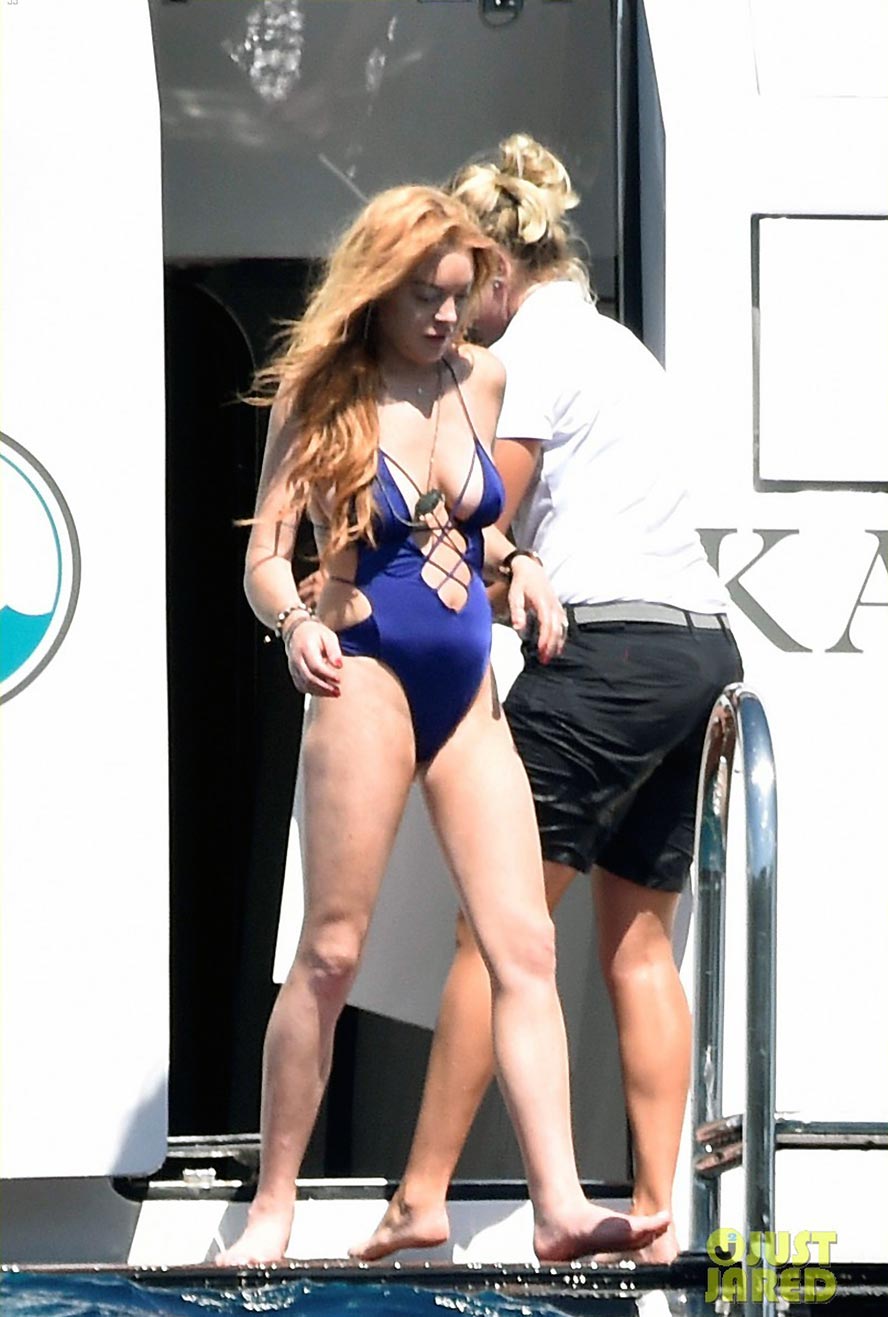 1 Lindsay Lohan nude feet hot sexy topless ScandalPost 30
