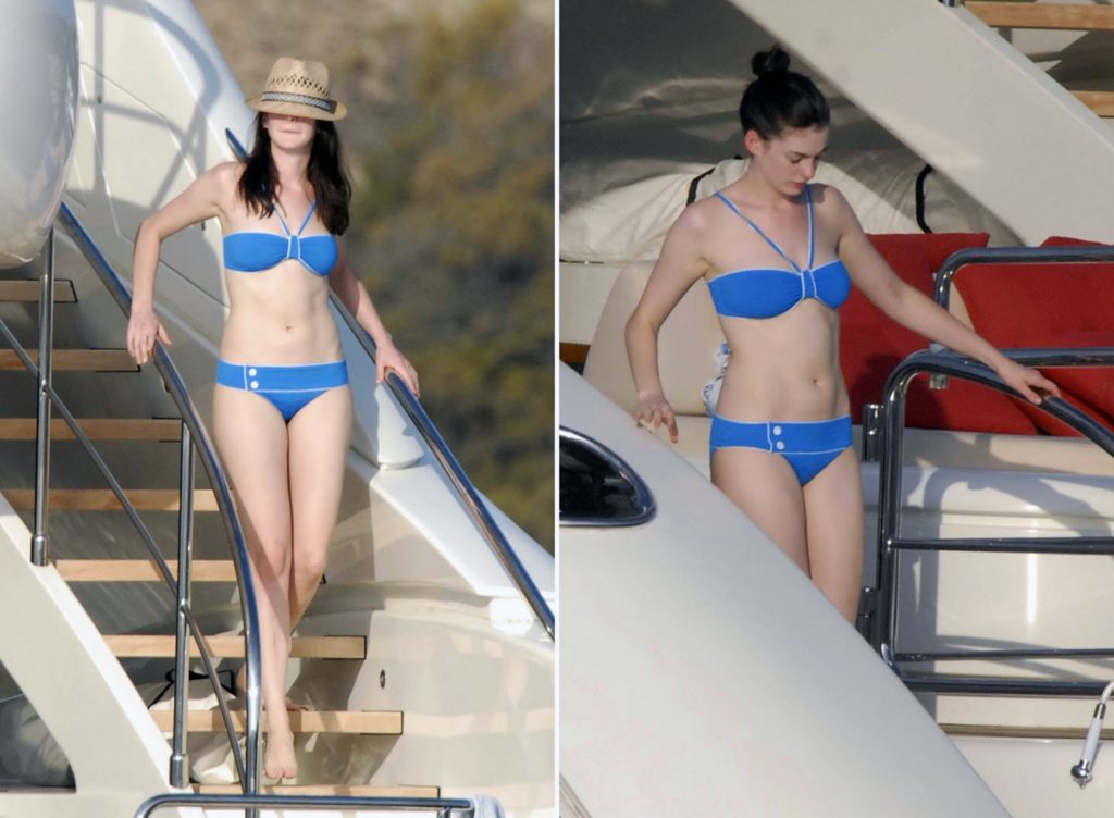 Anne Hathaway nude sexy cleavage topless bikini hot15 1