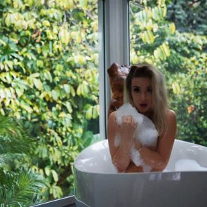 Tana Mongeau naked in bathtub