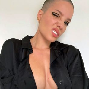 Halsey nude tits leaked ass shaved bald porn topless hot ScandalPost 1