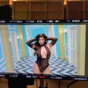 Kylie Jenner nude leopard porn bikini ass tits feet topless ScandalPost 10