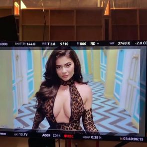 Kylie Jenner nude leopard porn bikini ass tits feet topless ScandalPost 13