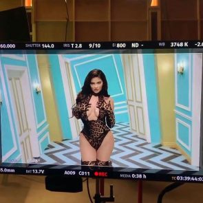 Kylie Jenner nude leopard porn bikini ass tits feet topless ScandalPost 9