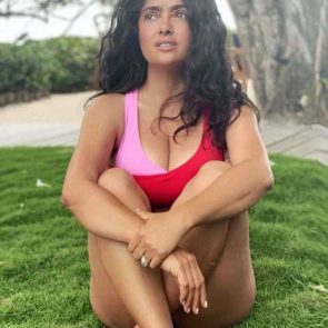Salma Hayek nude hot bikini sexy feet topless sextape leaked ScandalPost 49