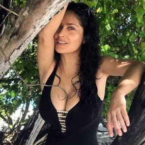 Salma Hayek nude hot bikini sexy feet topless sextape leaked ScandalPost 5